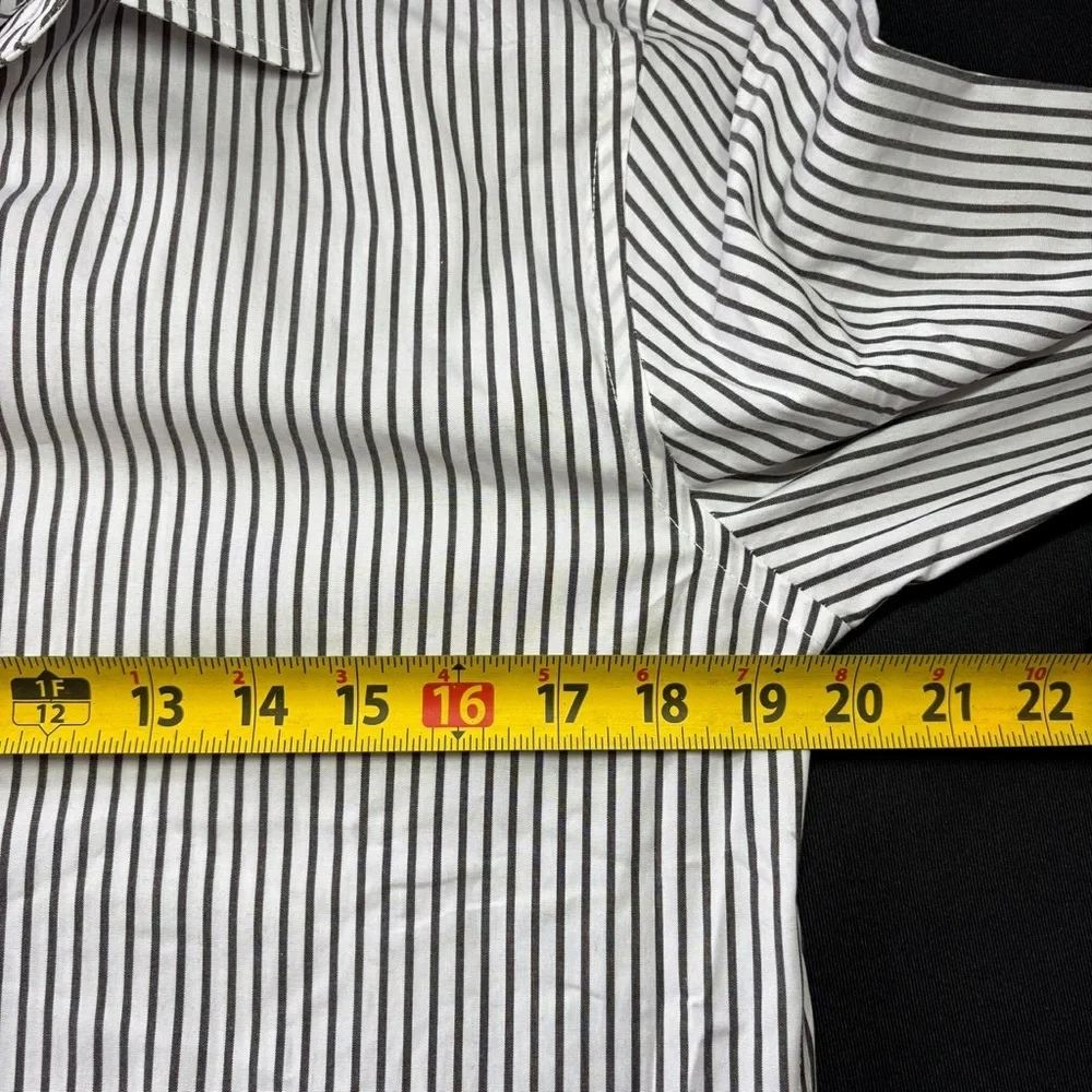 Slim Fit Men's Stripe Dress Shirt - White & Navy Brand New Without Tags